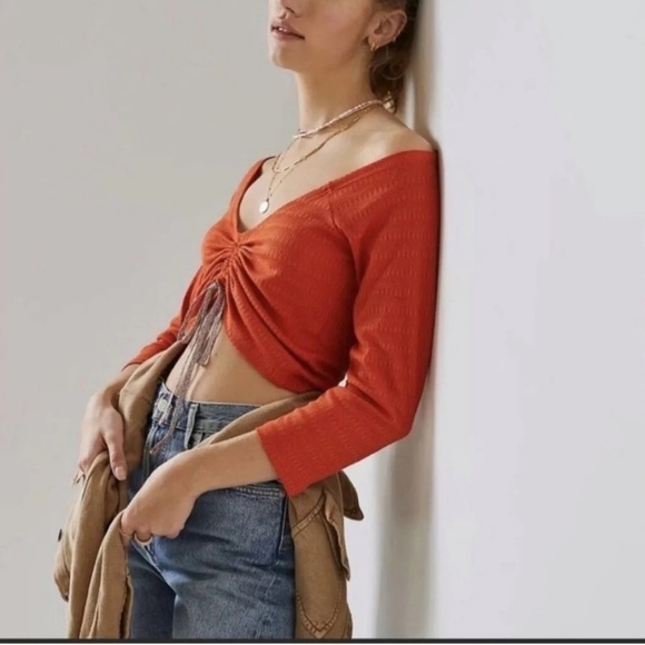 Anthropologie Tops - Anthropologie | Ruched Crop Top | Medium